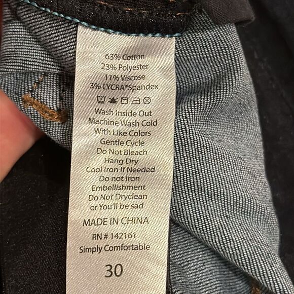 Lularoe skinny fit dark wash stretch jeans size 30 new with tags high rise - Picture 6 of 11